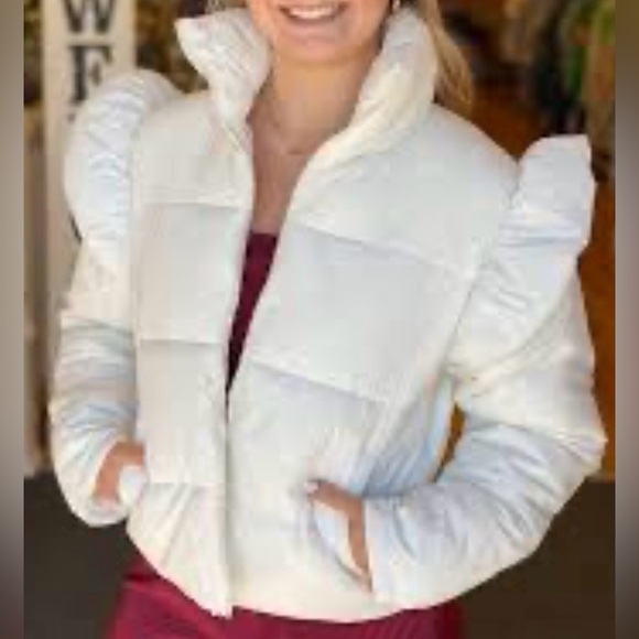 Simply Southern puffy jacket ivory. NWT - Picture 2 of 14